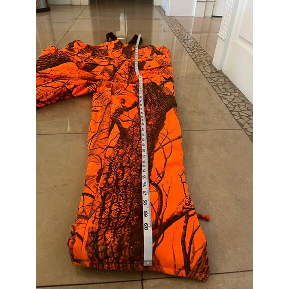 Walls Reversible Camo Hunting Bib Overalls Large Sporting Orange Pockets Utilty - Picture 8 of 13